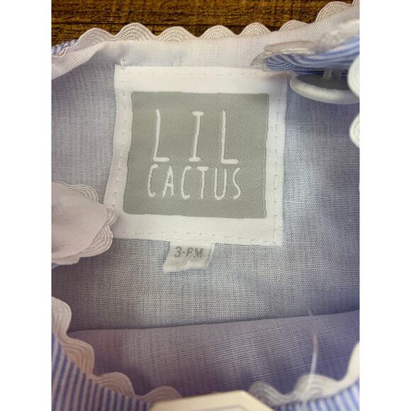 LIL CACTUS Girls Seersucker Sleeveless Dress / Size: 3-6 Months - Picture 3 of 9